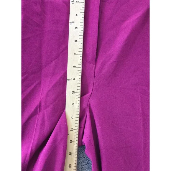 Calvin Klein Petite Luxe Highline Pants Women's 12P Mulberry Hook & Bar Closure - Picture 8 of 15